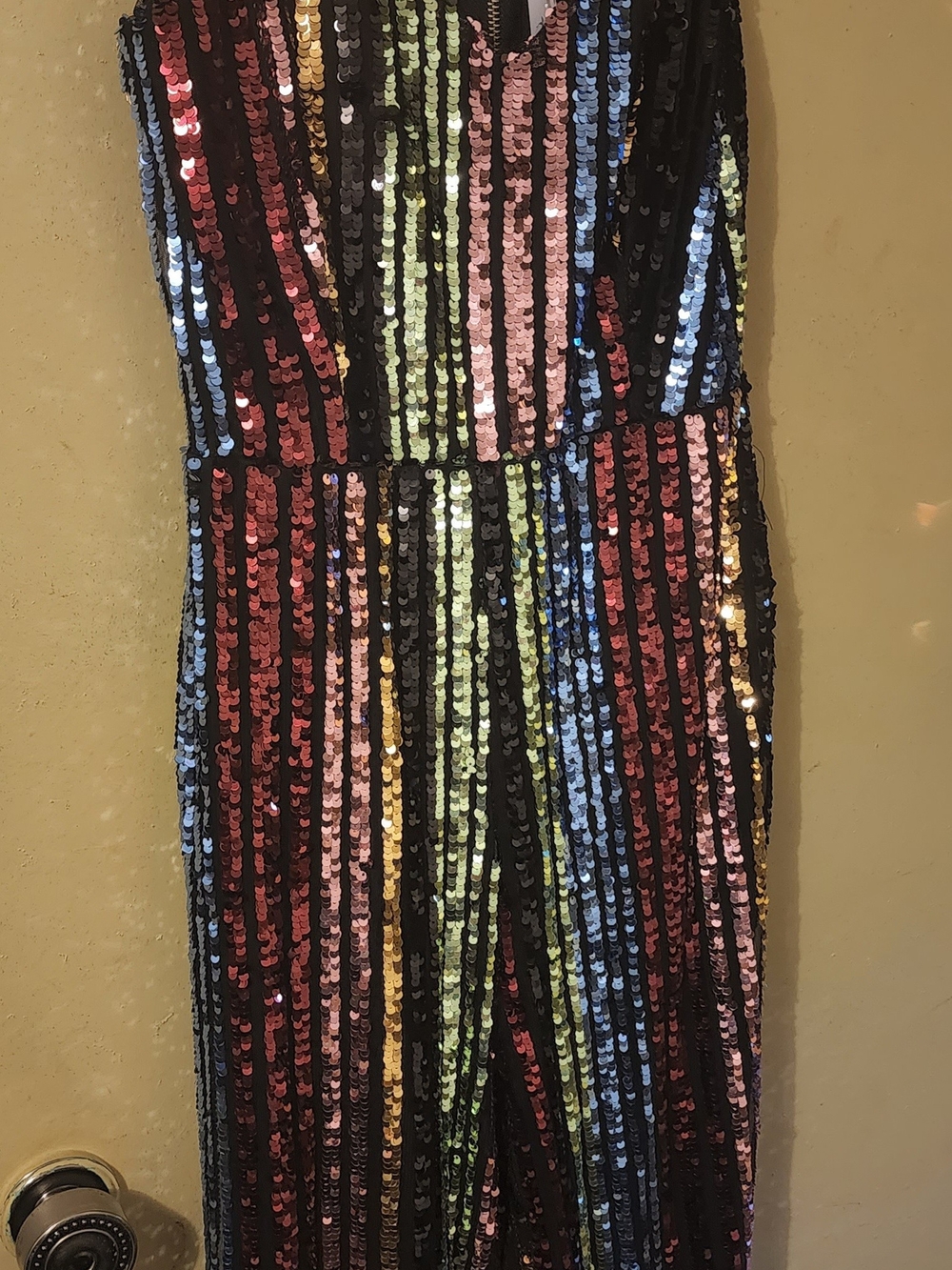 Fashion Nova Multicolor Sequin Jumpsuit